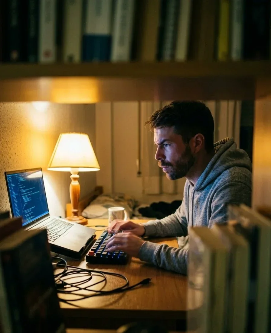 Jon programando código limpio a mano, sin plantillas